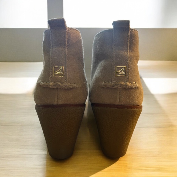 Sperry Harlow Wedge Ankle Boot - Tan Suede - Women's 7.5 - Picture 6 of 8